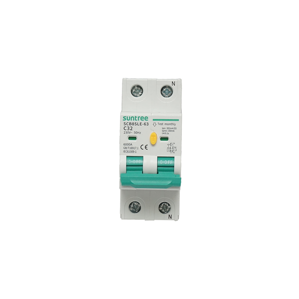 Automatic circuit breaker 1+N, 32A 400VAC Suntree